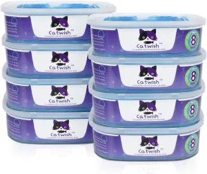 Cat Litter Refill Bags Ultimate Odor Control Cat Litter Bag Compatible with Litter Cat Genie and Pet Genie Pail 8 Pack