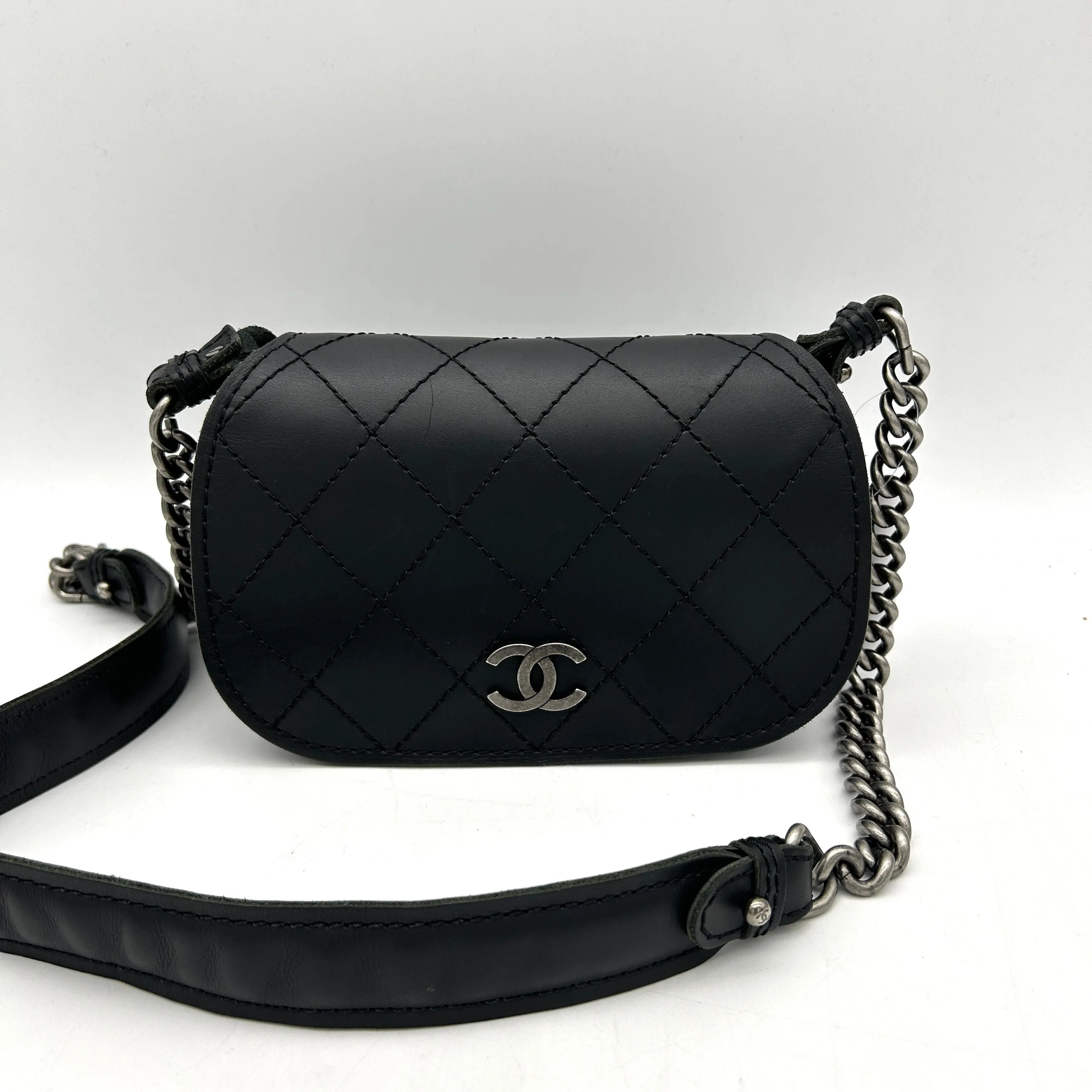 CHANEL Pre-Owned 2014 Paris-Edinburgh Highlander Shoulder Bag | Black  ch22173cc