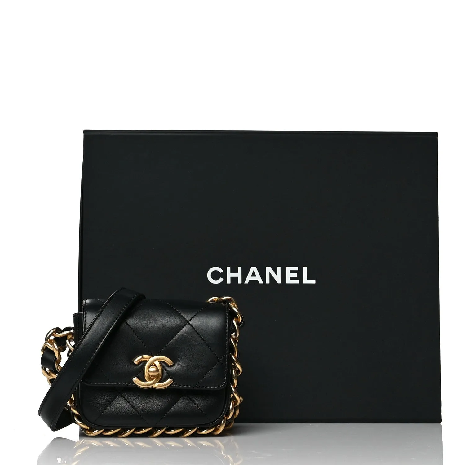 CHANEL QUILTED CALFSKIN MINI FRAMING CHAIN BAG