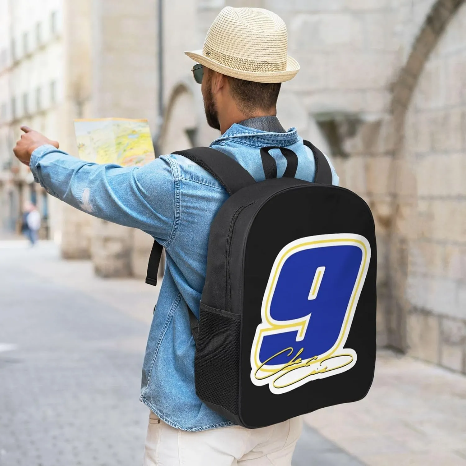 Chase-Elliott-Car-9 Backpack Work Rucksack Computer Bag 17 Inch Travel Backpack Gym Bags