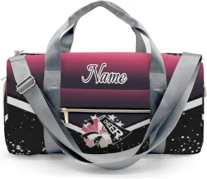 Cheer Personalized Cheerleader Duffel Bag Dance Bag for Women, Custom with Name Gym Bag Sport Duffel Bag, Agate Red Weekender Bags Travel Bag