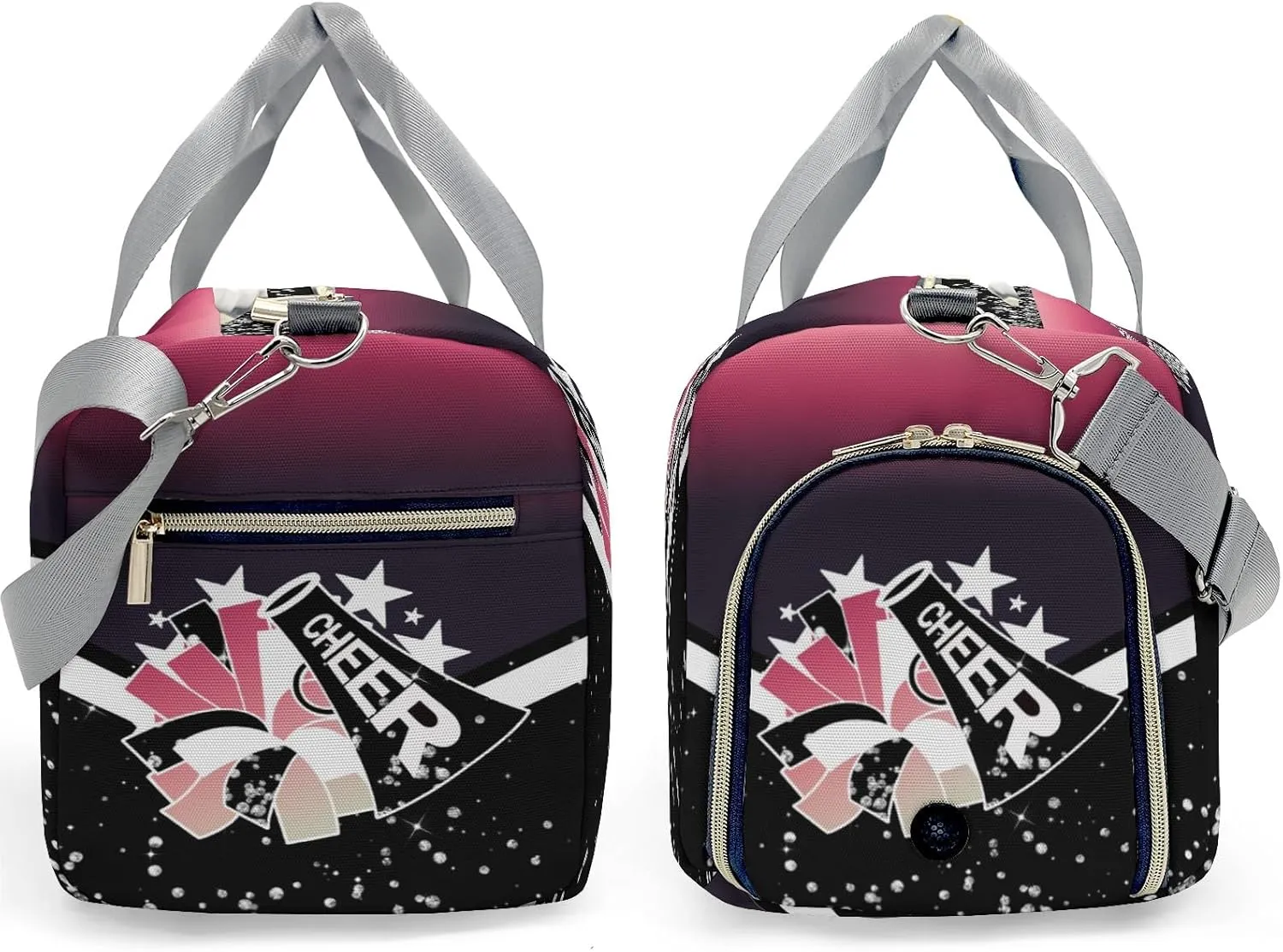 Cheer Personalized Cheerleader Duffel Bag Dance Bag for Women, Custom with Name Gym Bag Sport Duffel Bag, Agate Red Weekender Bags Travel Bag