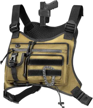 Chest Bag for Men,Running Pack Vest for Workouts,Water Resistant Sports Chest Pack For Running