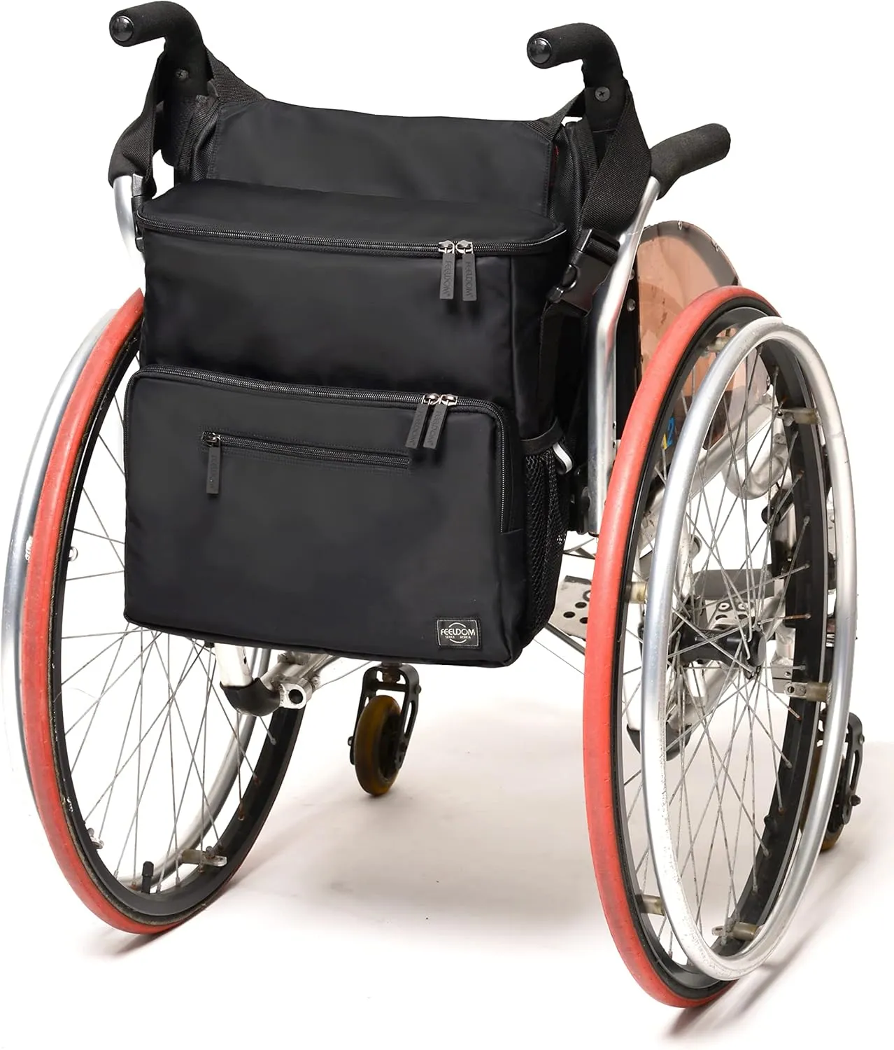 Chic Adaptive Wheelchair Bag for Back of Chair – 10L EZ-Access Shoulder Tote Bag/Wheelchair Bag – Mobility Scooter, Manual Wheelchair, Electric Wheelchair Accessories, Medium, Black