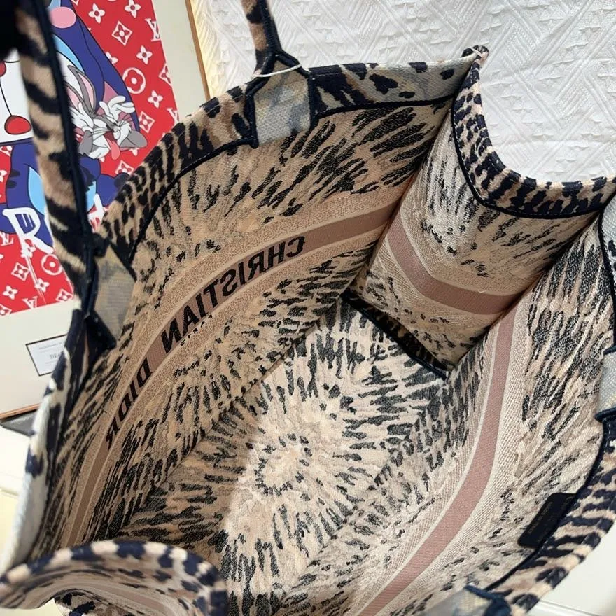 Christian Dior Preloved Tie-Dye Book Tote Bag