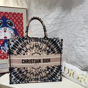 Christian Dior Preloved Tie-Dye Book Tote Bag