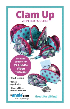 ClClam Up zippered pouches