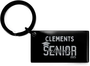 Clements Graduation Keyring Senior Class of 2025 Clements Graduate High School College Graduation Gifts for Son Daughter Coworker End of Year Student Gifts