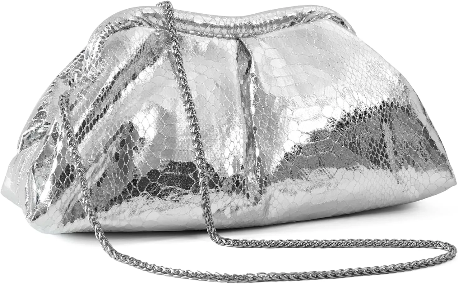 Clutch Purses Cloud Shoulder Bags Evening Dumpling with Ruched Pouch Handbags