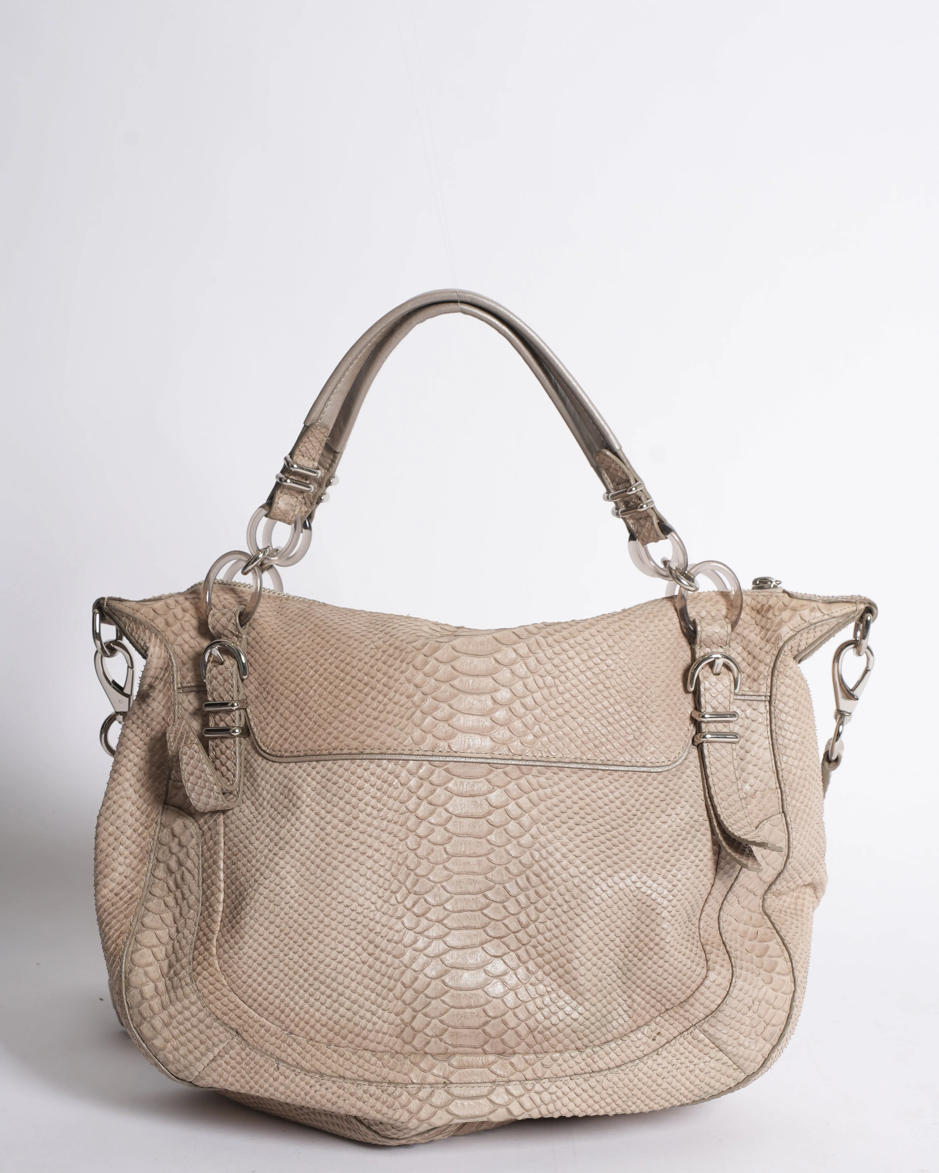 Coach Crocodile Embossed WHite Lether Shoulder Bag