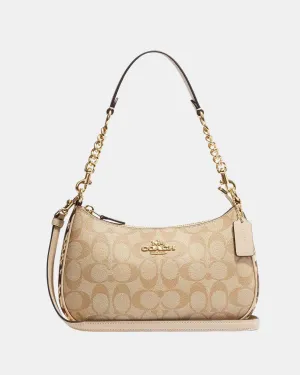 Coach Teri Shoulder Bag In Signature Canvas Gold/Light Khaki Multi