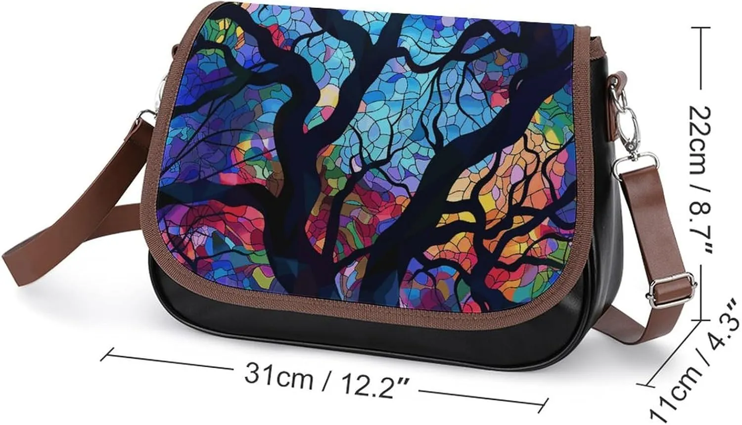 Color Dot Pattern Crossbody Bags for Women Travel Shoulder Bag Small Leather Cross Body Handbags