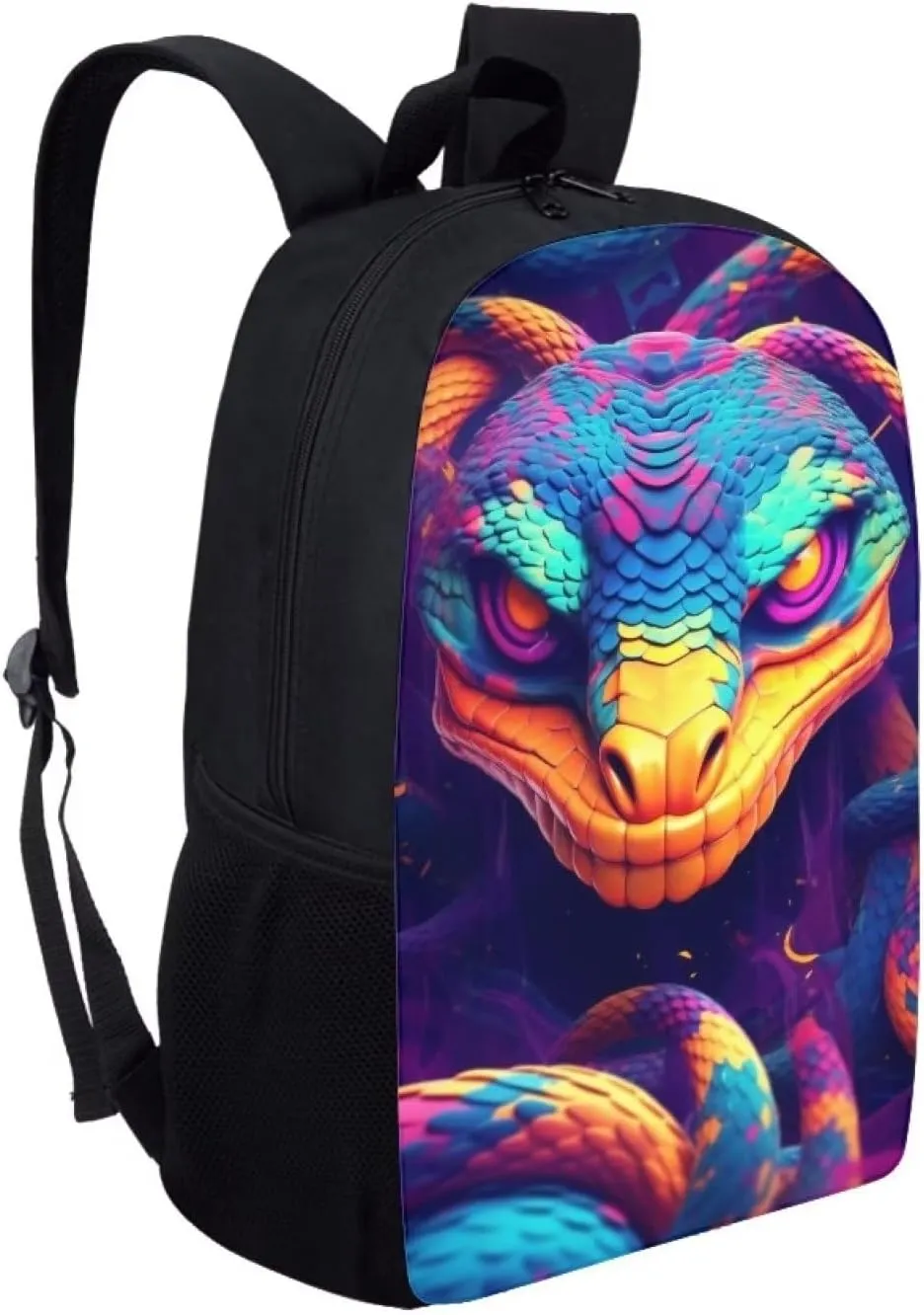 Colorful Cool Snake School Laptop Backpack Teens Girls Boys Kids School Bags Bookbag Magical Animal Water Resistant College Travel Daypack for Men Women