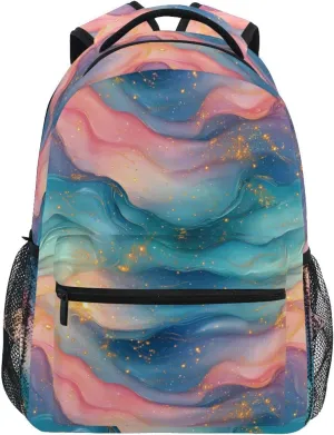 Cool Backpacks for Unisex Adult Waterproof Diaper Bag Backpack with Chest Strap for Business Work College Travel Trip Hotpink Turquoise Green