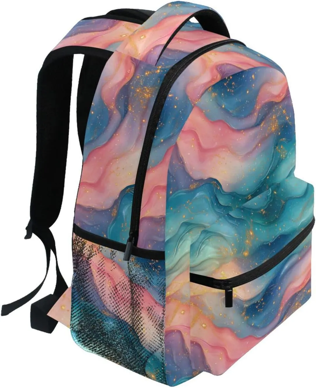 Cool Backpacks for Unisex Adult Waterproof Diaper Bag Backpack with Chest Strap for Business Work College Travel Trip Hotpink Turquoise Green
