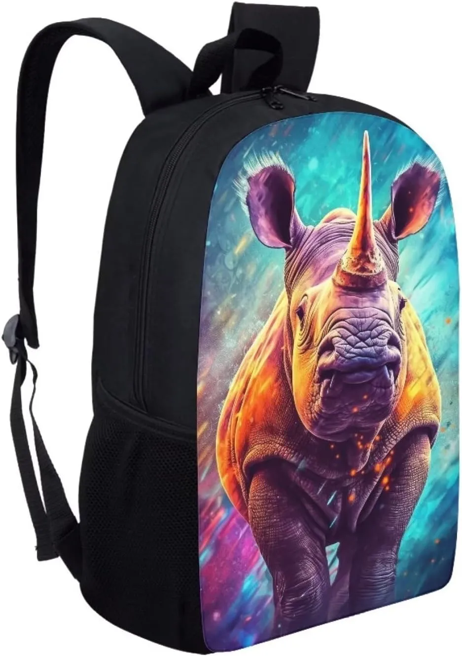 Cool Rhinoceros Boys School Backpacks Travel Rucksack Book Bag Cute Animal School Bag For Kids Girls