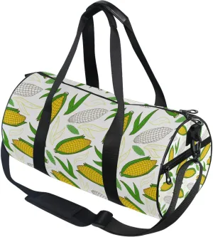 Corn Pattern Gym Duffle Bag Women Men Sports Fitness Bag for Travel Workout Gymnastics Dance Ballet