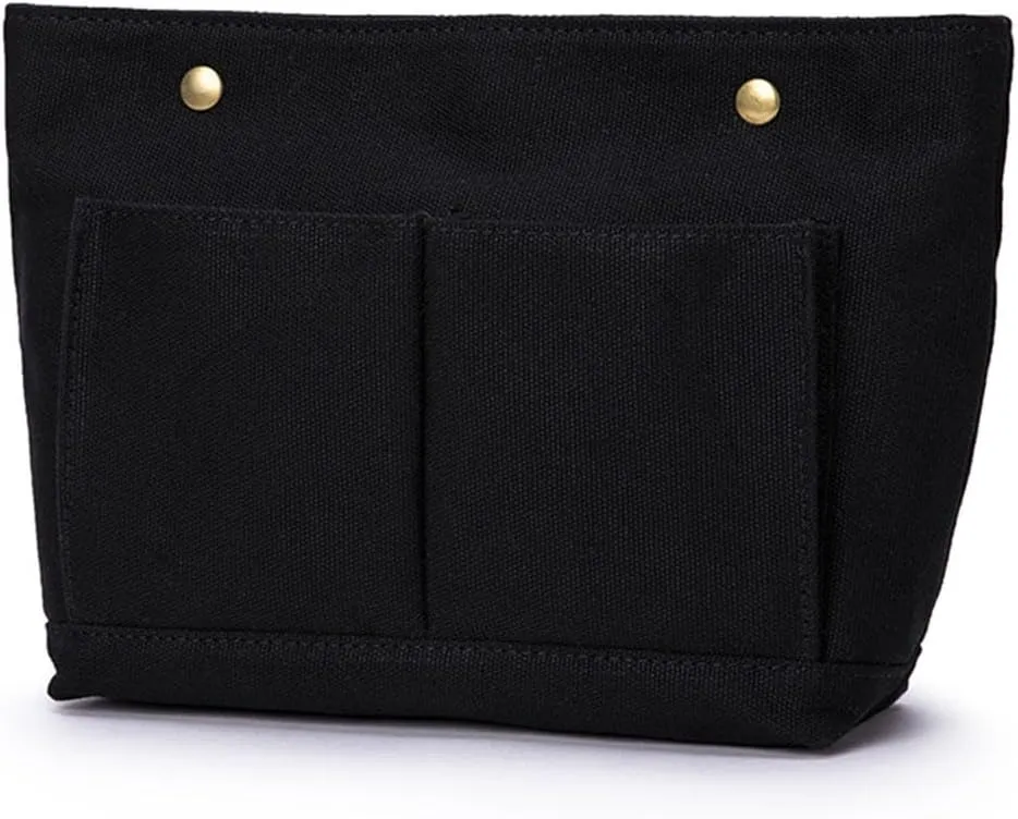 Cosmetic Bags - Bag Organizer Insert with Purse Dividers - Inside Purse Organizer for Easy Storage -Lightweight and Convenient (S, Black)