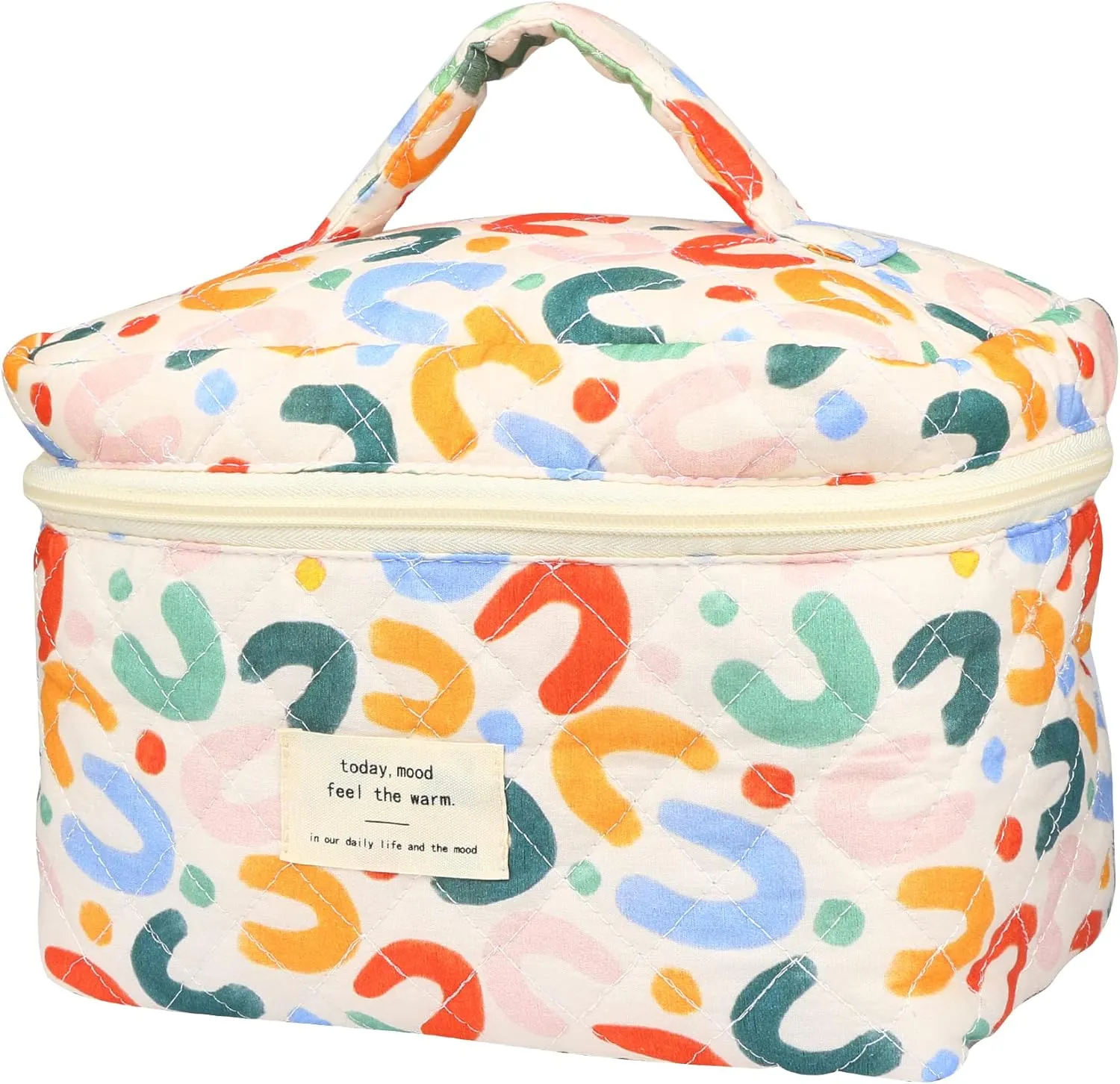 Cosmetic Bags for Women, Cute Floral Makeup Bag, Organizer Storage Make Up Bag, Travel Toiletry Bags, Handbags Purses (UU/Big)
