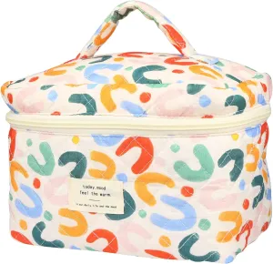 Cosmetic Bags for Women, Cute Floral Makeup Bag, Organizer Storage Make Up Bag, Travel Toiletry Bags, Handbags Purses (UU/Big)