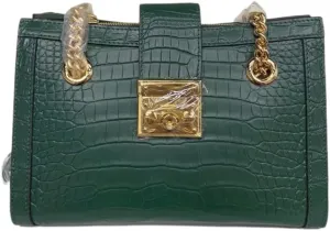Crocodile Belly Skin Lady Gold Chain Purse Women's Flap Bag Genuine Real Alligator Leather Female Single Shoulder Bag