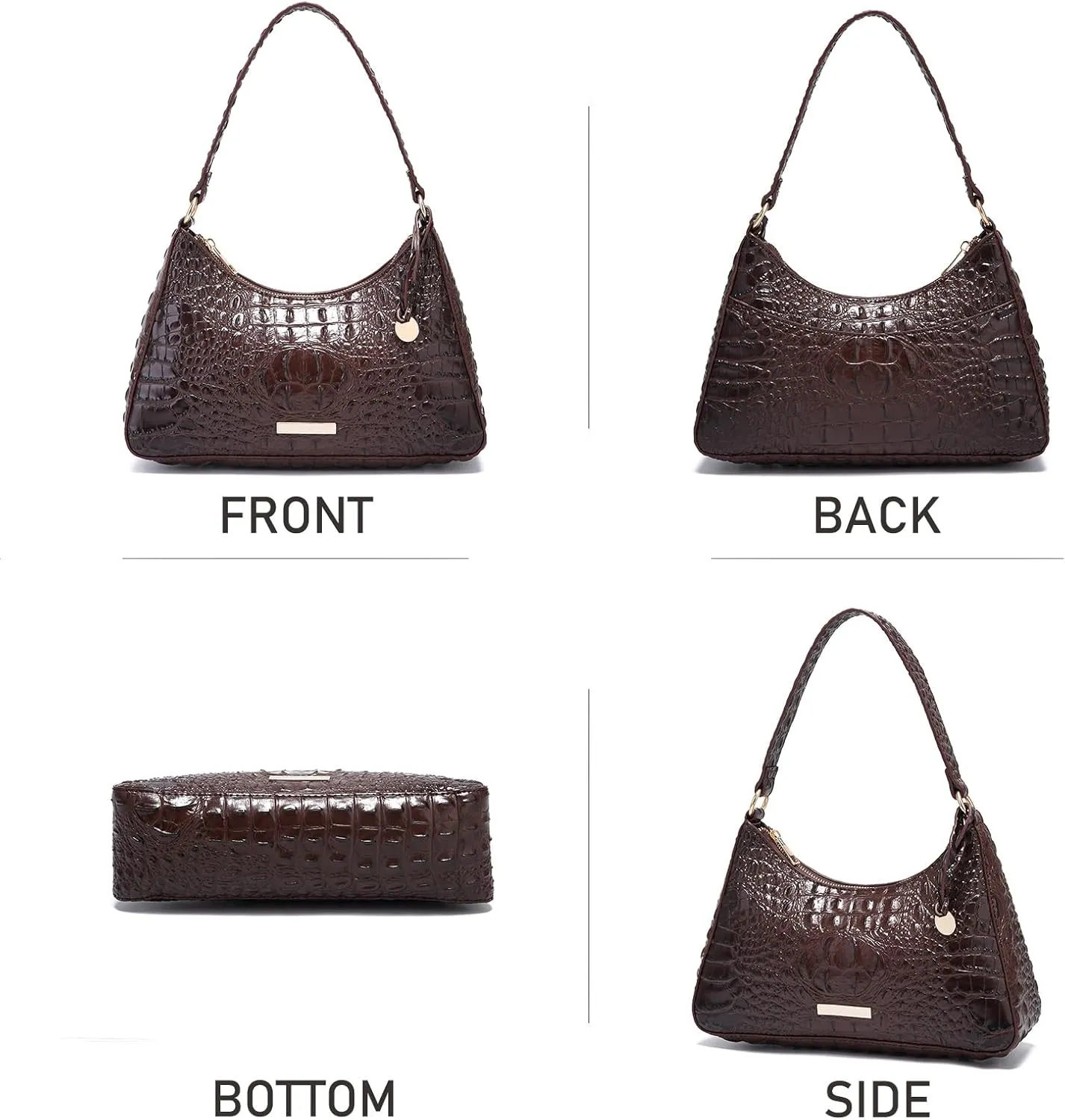 crocodile-embossed Hobo Purse for Women Large Shoulder Purses and Handbags Tote Bags