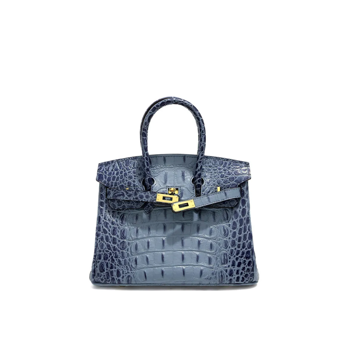 Crocodile Embossed Leather Inspired Trendy Berkin 30 Bag
