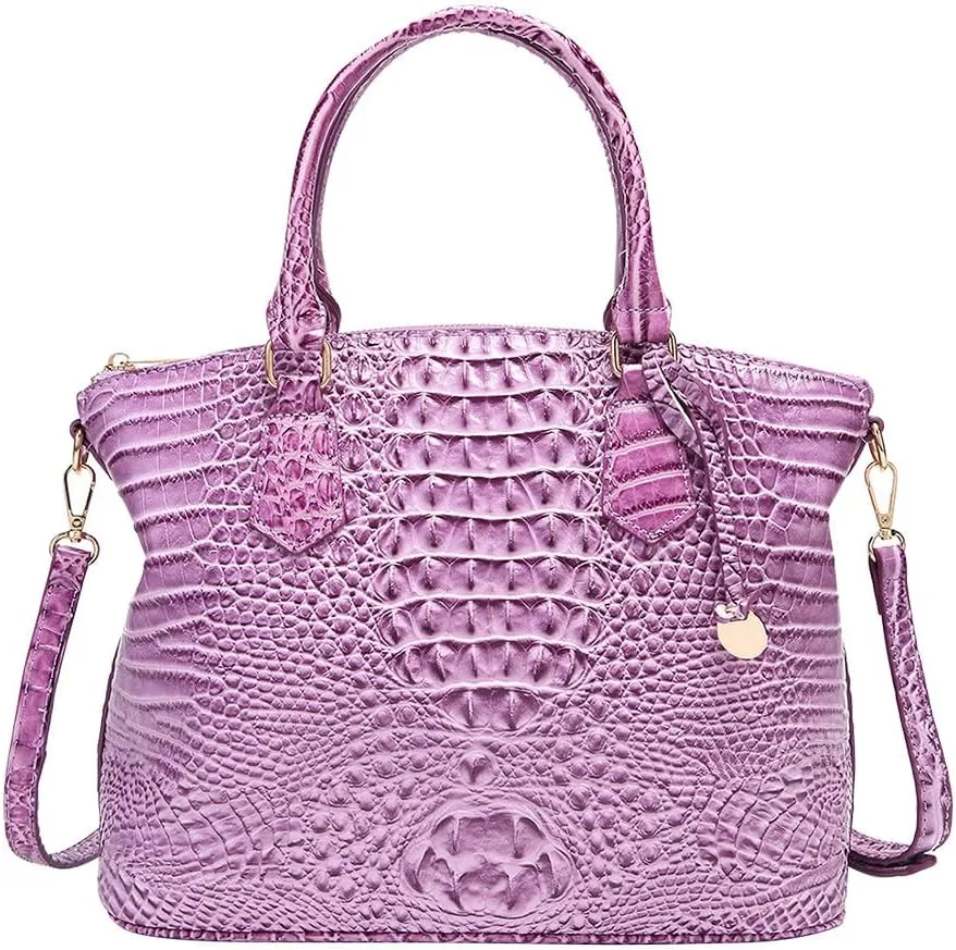 Crocodile Leather Top Handle Bag Fashion Tote Hobo Handbags Crossbody Satchel Bags for Women Shoulder Bag Purse