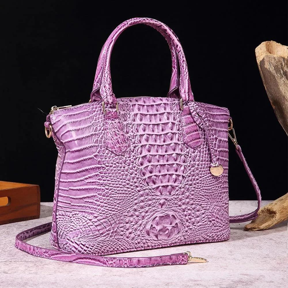 Crocodile Leather Top Handle Bag Fashion Tote Hobo Handbags Crossbody Satchel Bags for Women Shoulder Bag Purse