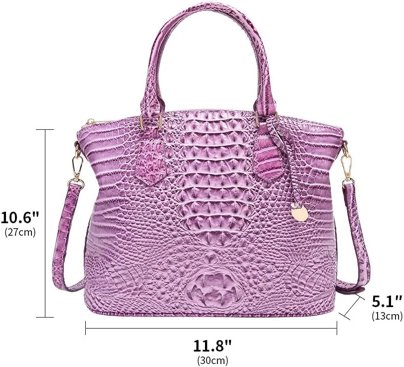 Crocodile Leather Top Handle Bag Fashion Tote Hobo Handbags Crossbody Satchel Bags for Women Shoulder Bag Purse