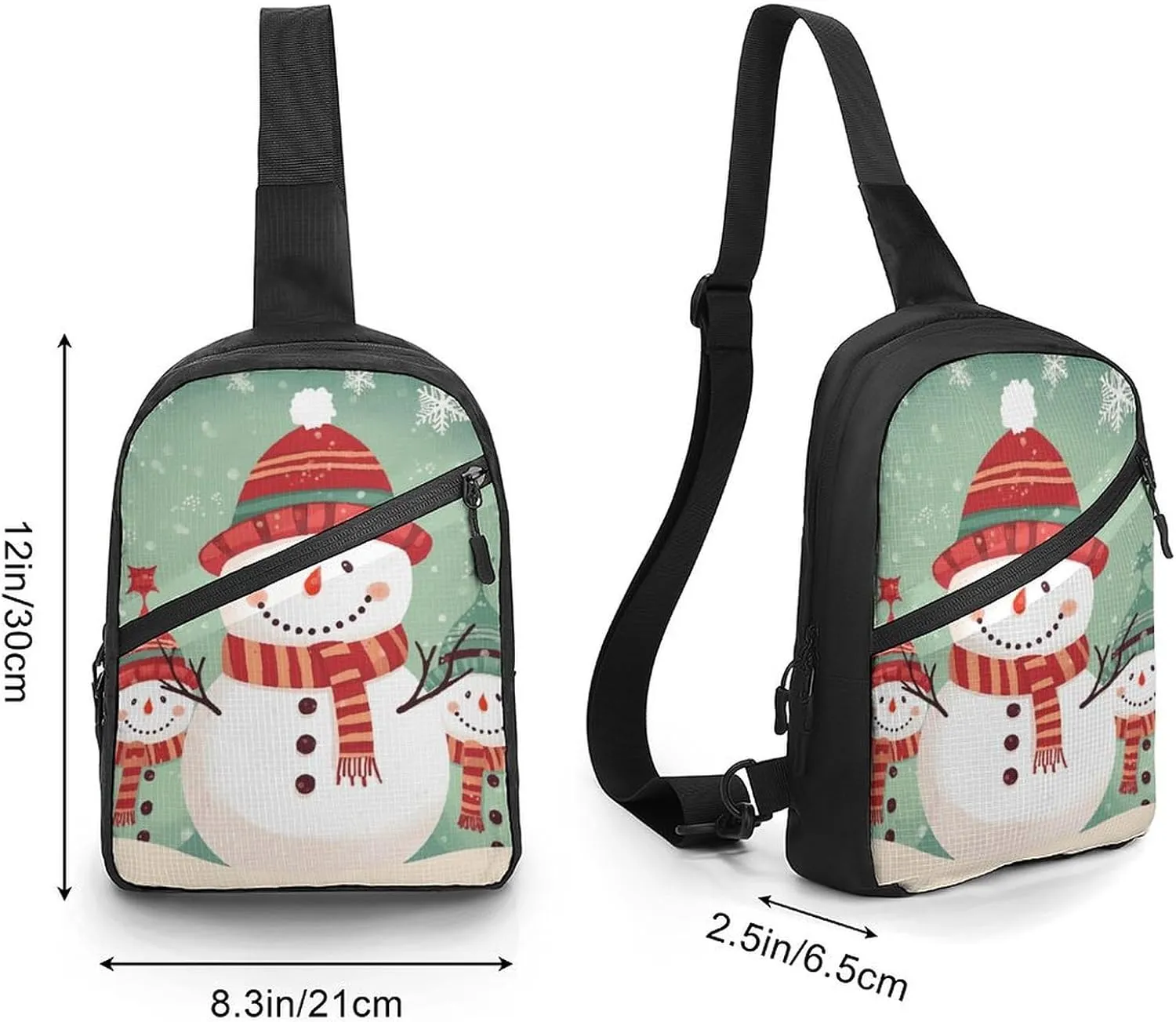 Crossbody Bag for Women Men Chest Bag Meat Slices Pattern Sling Bag Crossbody Shoulder Bag Sling Backpack