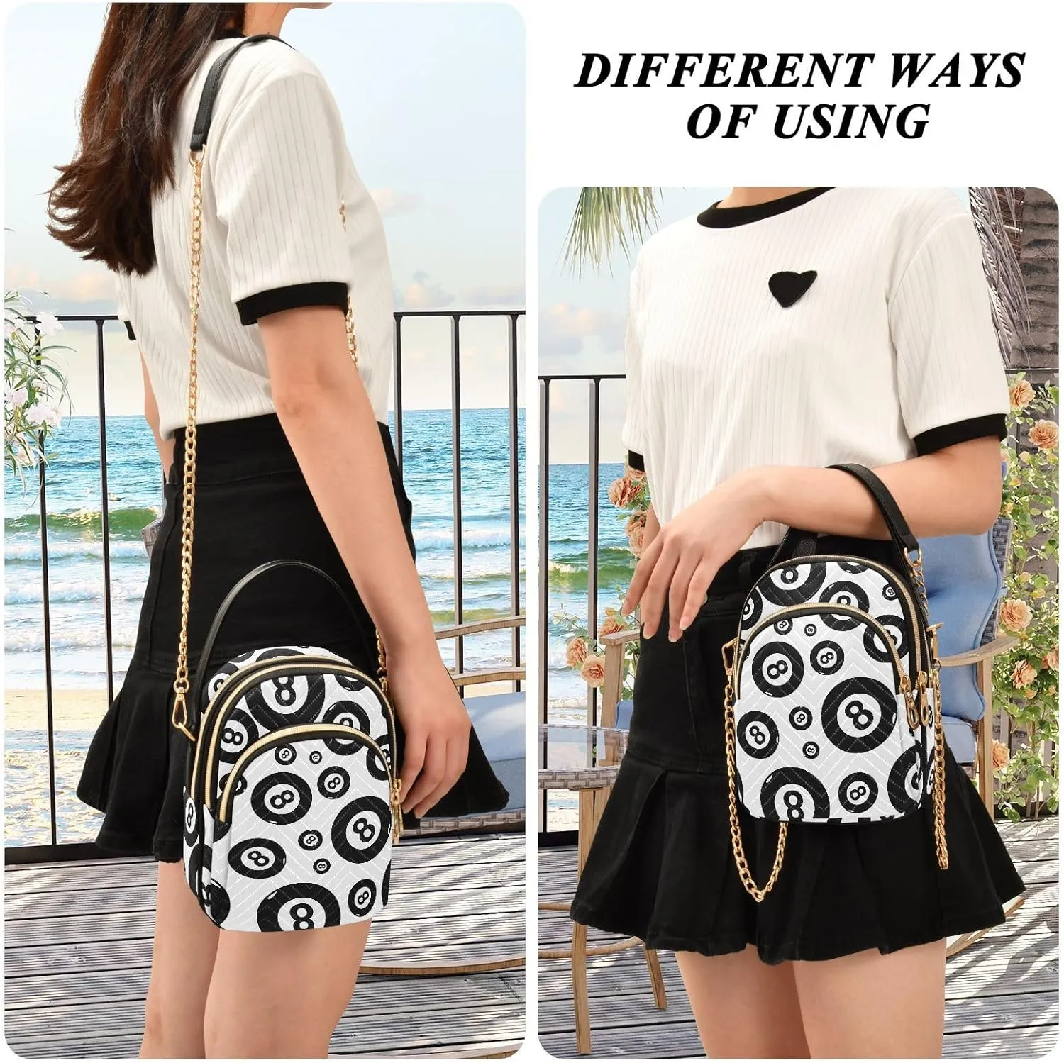 Crossbody Bags for Women Quilted Chain Crossbody Purses Trendy Cross Body Phone Purse Handbag