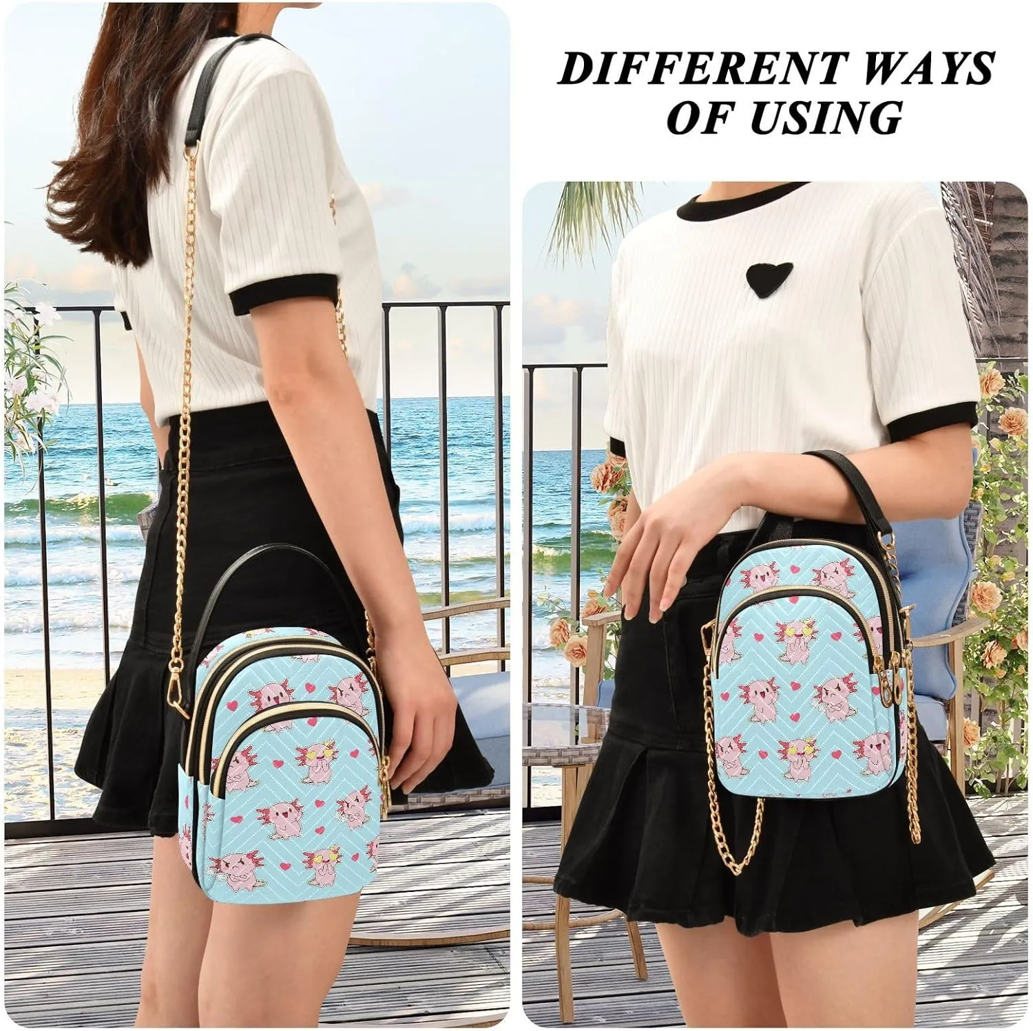Crossbody Bags for Women Quilted Chain Crossbody Purses Trendy Cross Body Phone Purse Handbag