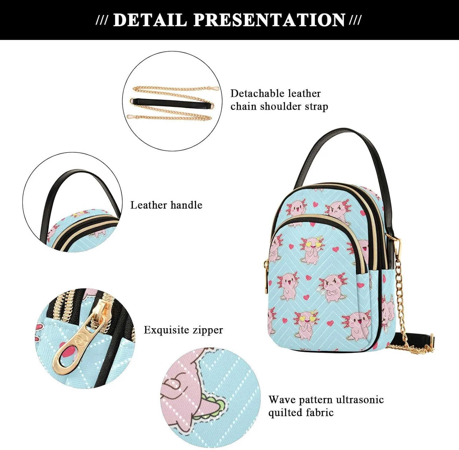 Crossbody Bags for Women Quilted Chain Crossbody Purses Trendy Cross Body Phone Purse Handbag