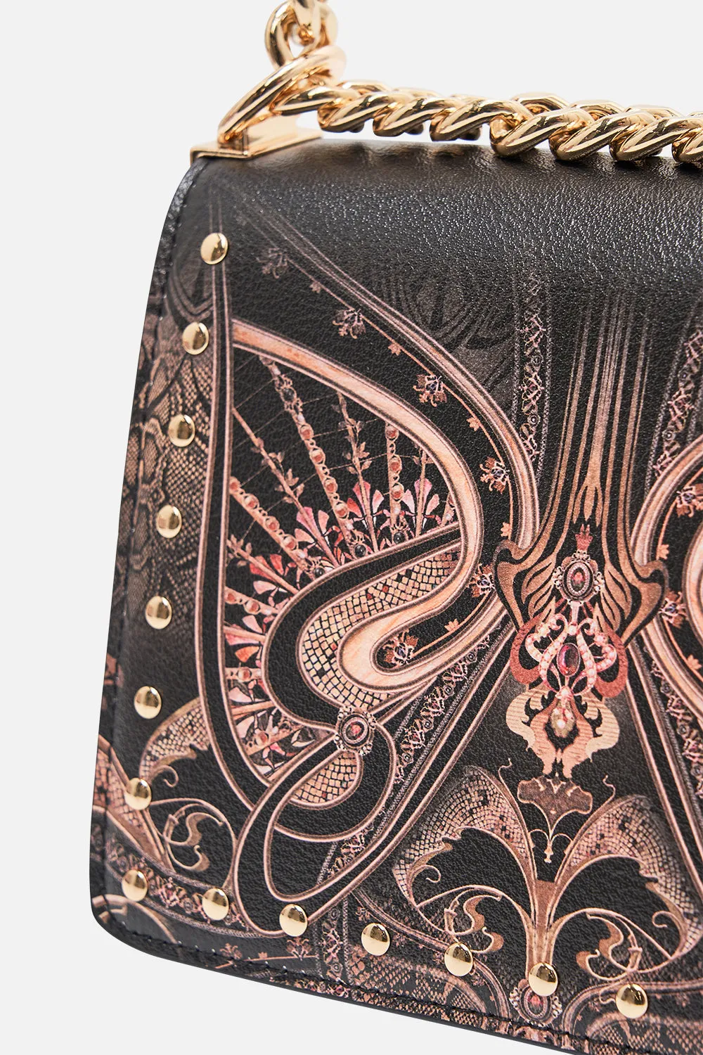 CROSSBODY BOX BAG WITH CHAIN NOUVEAU NOIR