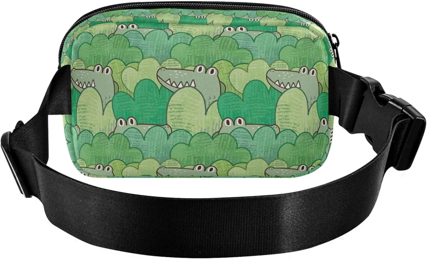 Customized Green Crocodile Bush Design Fanny Packs Women Waterproof Everywhere Belt Bag Cute Cross Body Waist Pack