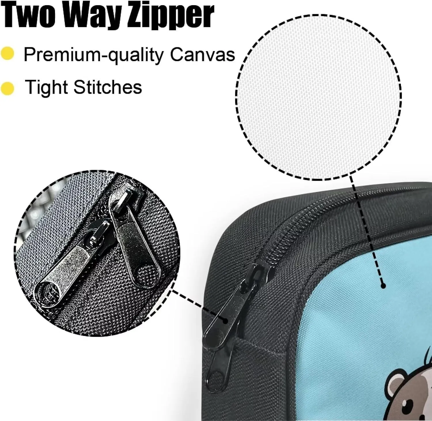 Cute Bears Print Bible Bag for Kids Cute Bible Tote Bag Bible Crossbody Bag Bible Case with Handle for Boys Kids,Small Church Bag Carrying Book Case for Girls Kids,Bible Holder Case