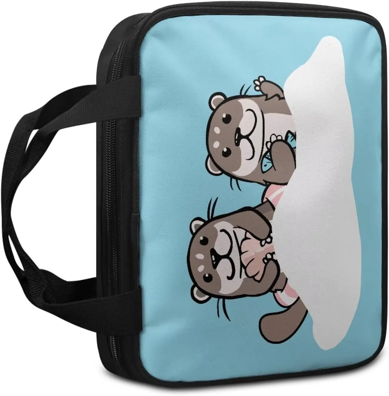 Cute Bears Print Bible Bag for Kids Cute Bible Tote Bag Bible Crossbody Bag Bible Case with Handle for Boys Kids,Small Church Bag Carrying Book Case for Girls Kids,Bible Holder Case