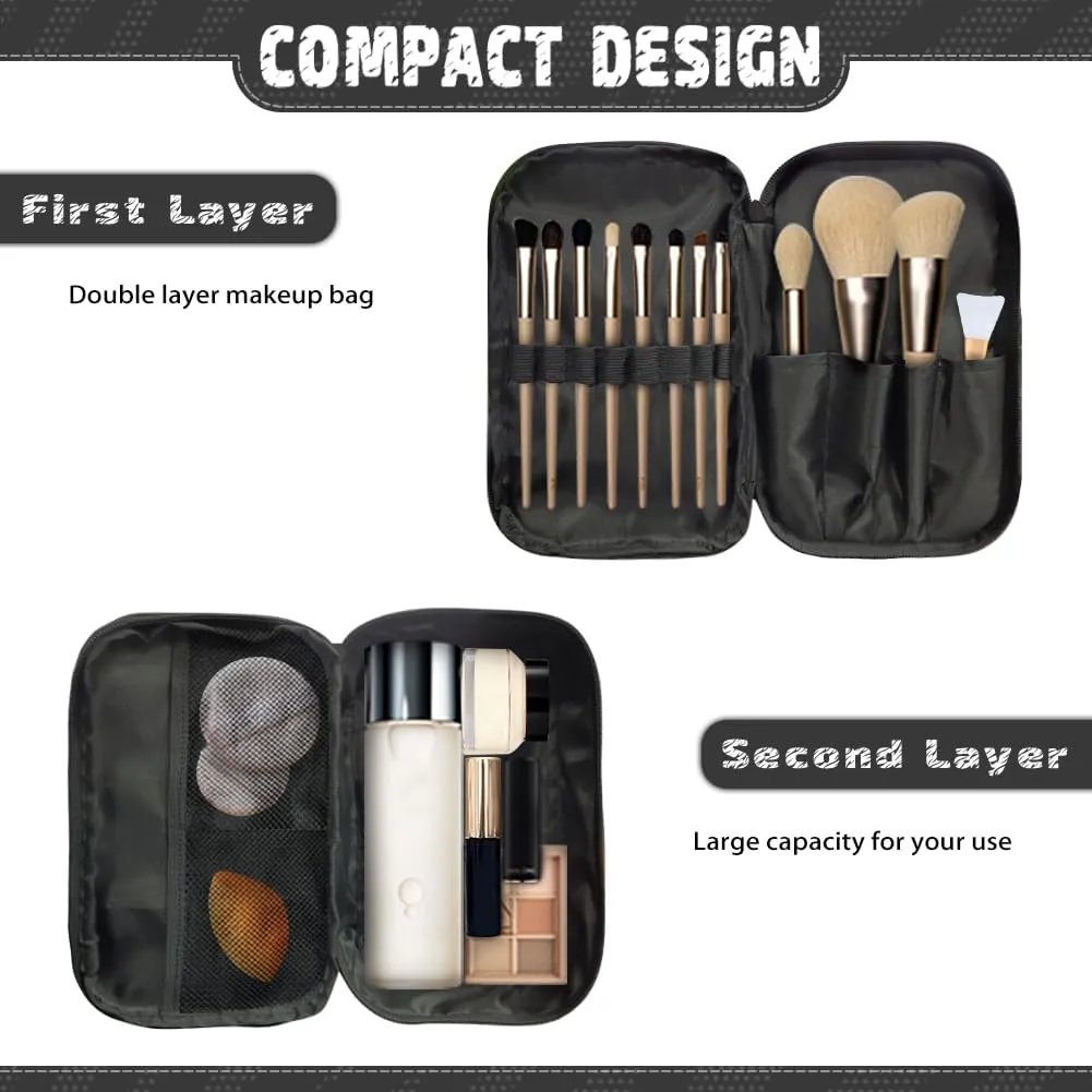 Daisy Toiletry Bag with Handle Oil Painting Travel Cosmetic Bags with Brush Slots Travel Skincare Bag for Women Cute Makeup Organizer Case Womens Travel Essentials Bags