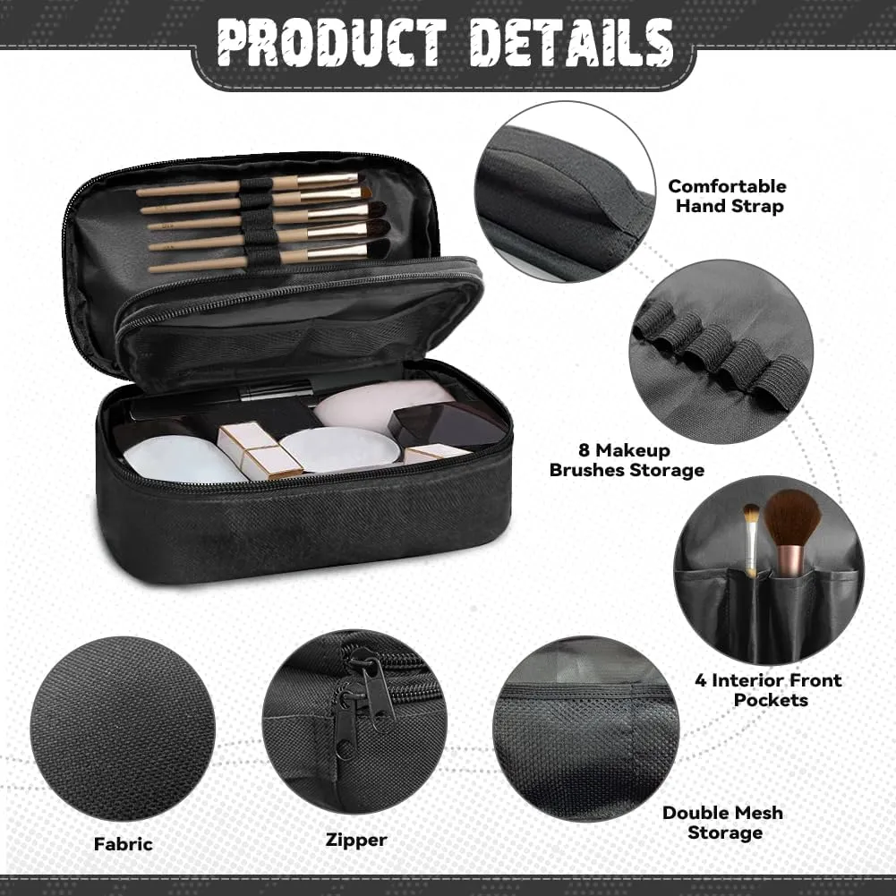 Daisy Toiletry Bag with Handle Oil Painting Travel Cosmetic Bags with Brush Slots Travel Skincare Bag for Women Cute Makeup Organizer Case Womens Travel Essentials Bags