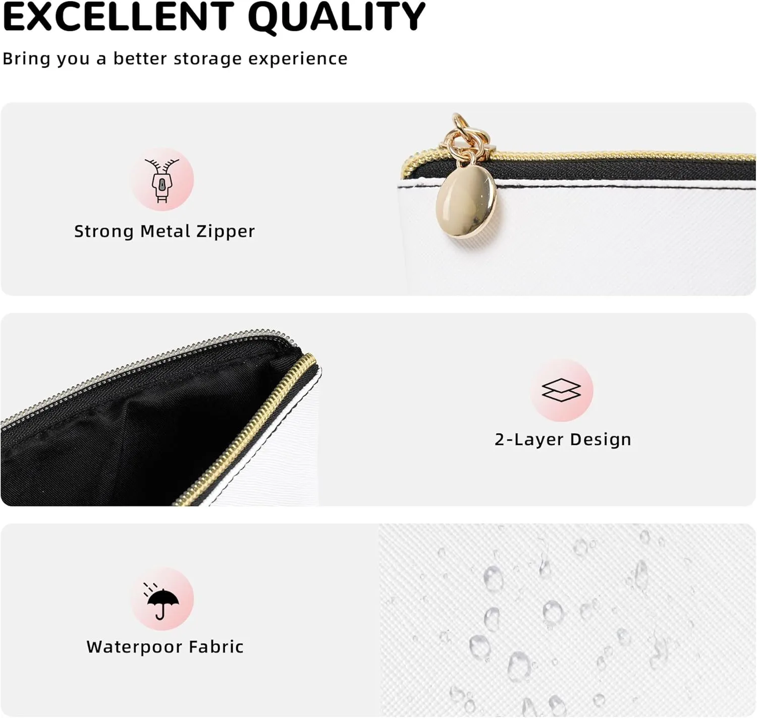 Dark Green Polka Dot Cosmetic Bags, Leather Small Makeup Beauty Bag with Golden Zipper, Waterproof Portable Mini Travel Toiletry Pouch Case for Women and Girls