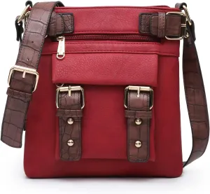 Dasein Women Lightweight Crossbody Bags Soft Vegan Leather Messenger Bag Shoulder Bag Travel Purse