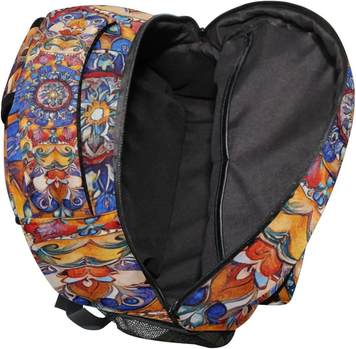 Day Backpack for Unisex Adult Waterproof Backpack with Chest Strap Gift Men & Women Bohemian Pattern Boho Vintage Mandala