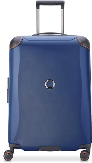 DELSEY PARIS Cactus Hardside Luggage with Spinner Wheels, Navy, Checked-Medium 24 Inch