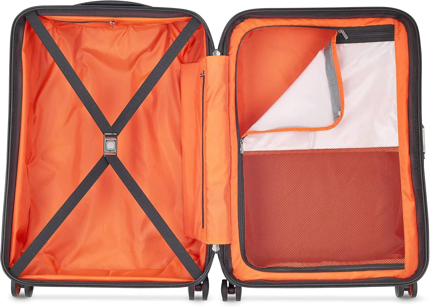 DELSEY PARIS Cactus Hardside Luggage with Spinner Wheels, Navy, Checked-Medium 24 Inch