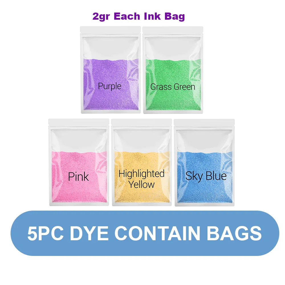 Desire Deluxe - Set of 5 Colours Ink for Tie Dye ( Replacement Inks)