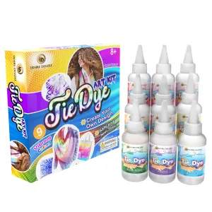 Desire Deluxe - Tie Dye Kit  for Dyeing Fabric, Clothes – Creative Art Craft Games Activity for Kids & Adults