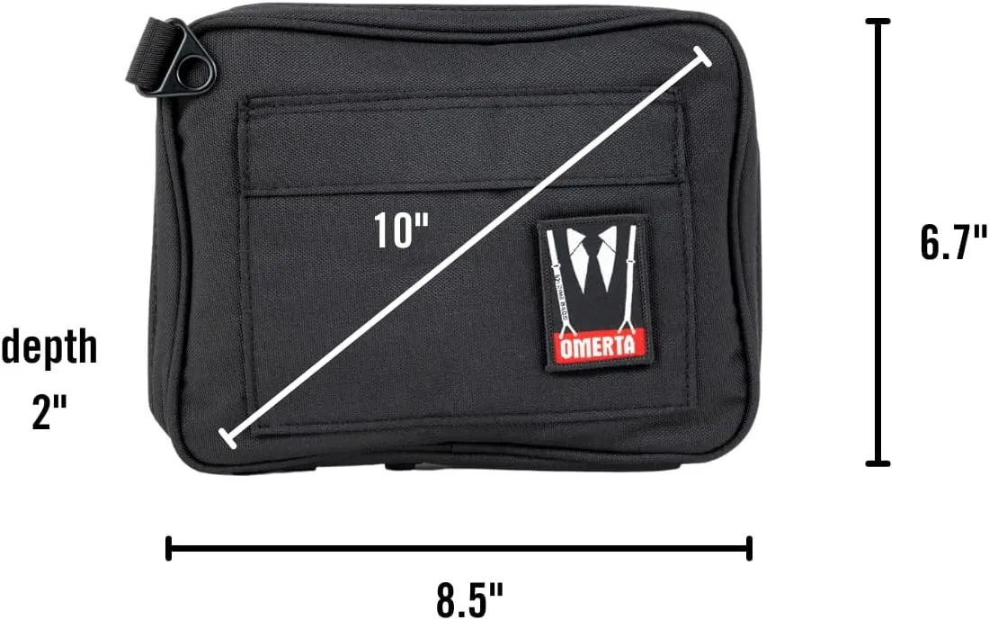 DIME BAGS Omerta Boss with Lock Padded Pouch with Activated Carbon Technology | 3-Digit Combo Lock | Low-Profile, Sleek Design