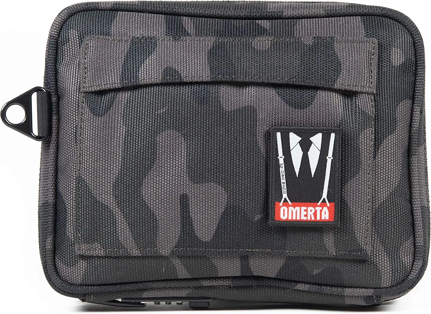 DIME BAGS Omerta Boss with Lock Padded Pouch with Activated Carbon Technology | 3-Digit Combo Lock | Low-Profile, Sleek Design