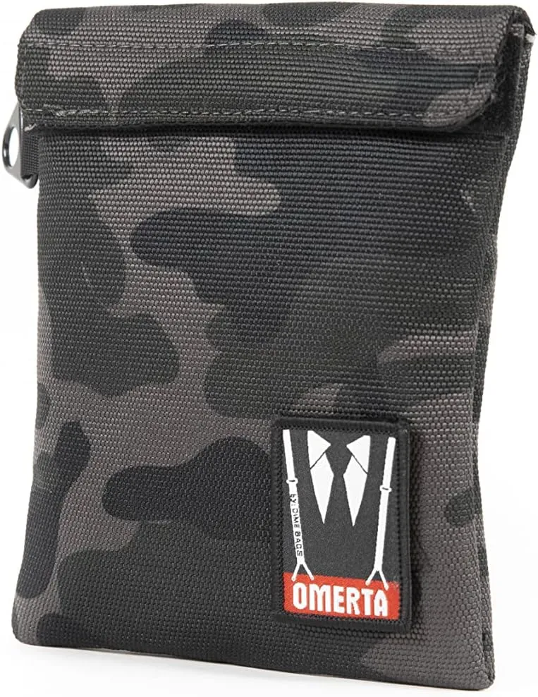 DIME Bags Smell-Proof Capo Carbon Filter Pouch Dual Hook and Loop Seal | Carbon-Lined Pouch with Activated Carbon Technology (6 Inch, Camo)